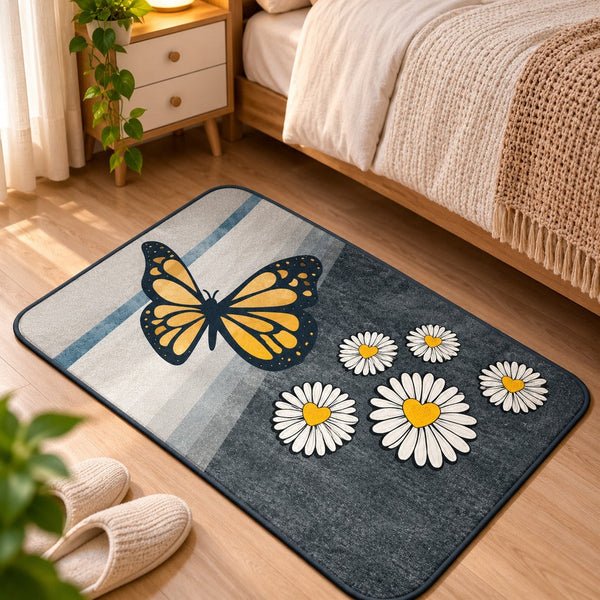 Elegant Floral Butterfly Door Mat (Random Design)