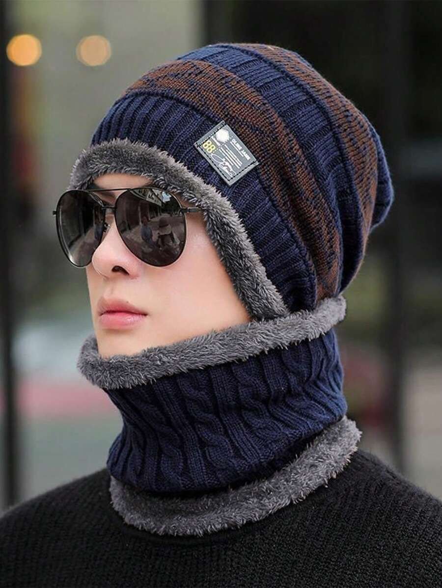 Ultra-Warm Fleece Beanie Hat & Neck Cover – 2-Piece Winter Set