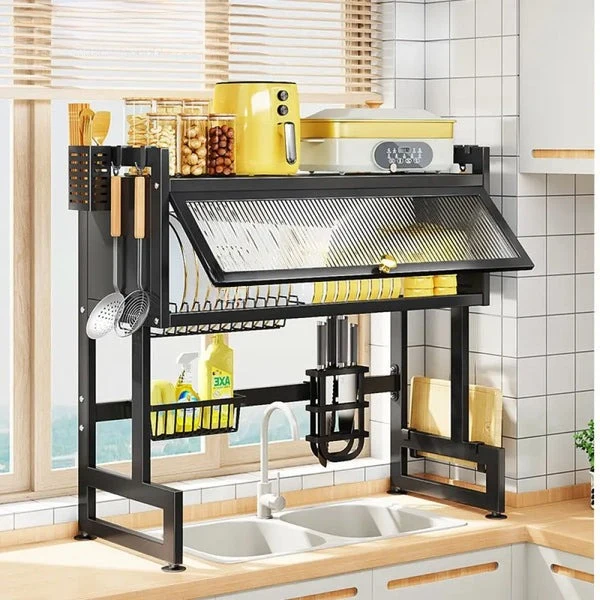 Metal Sink Dish Drying Cabinet Rack