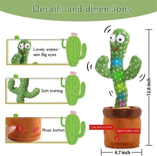 Dancing And Talking Cactus Toys For Kids